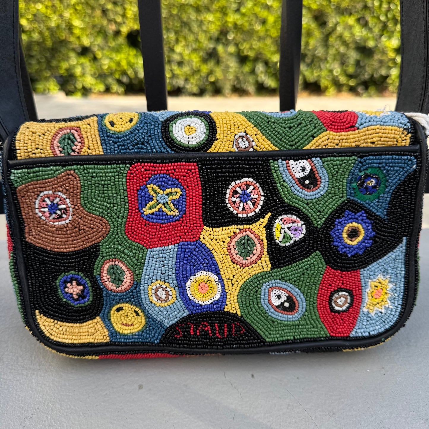 Tommy Beaded Shoulder
Bag In Millefiore Black