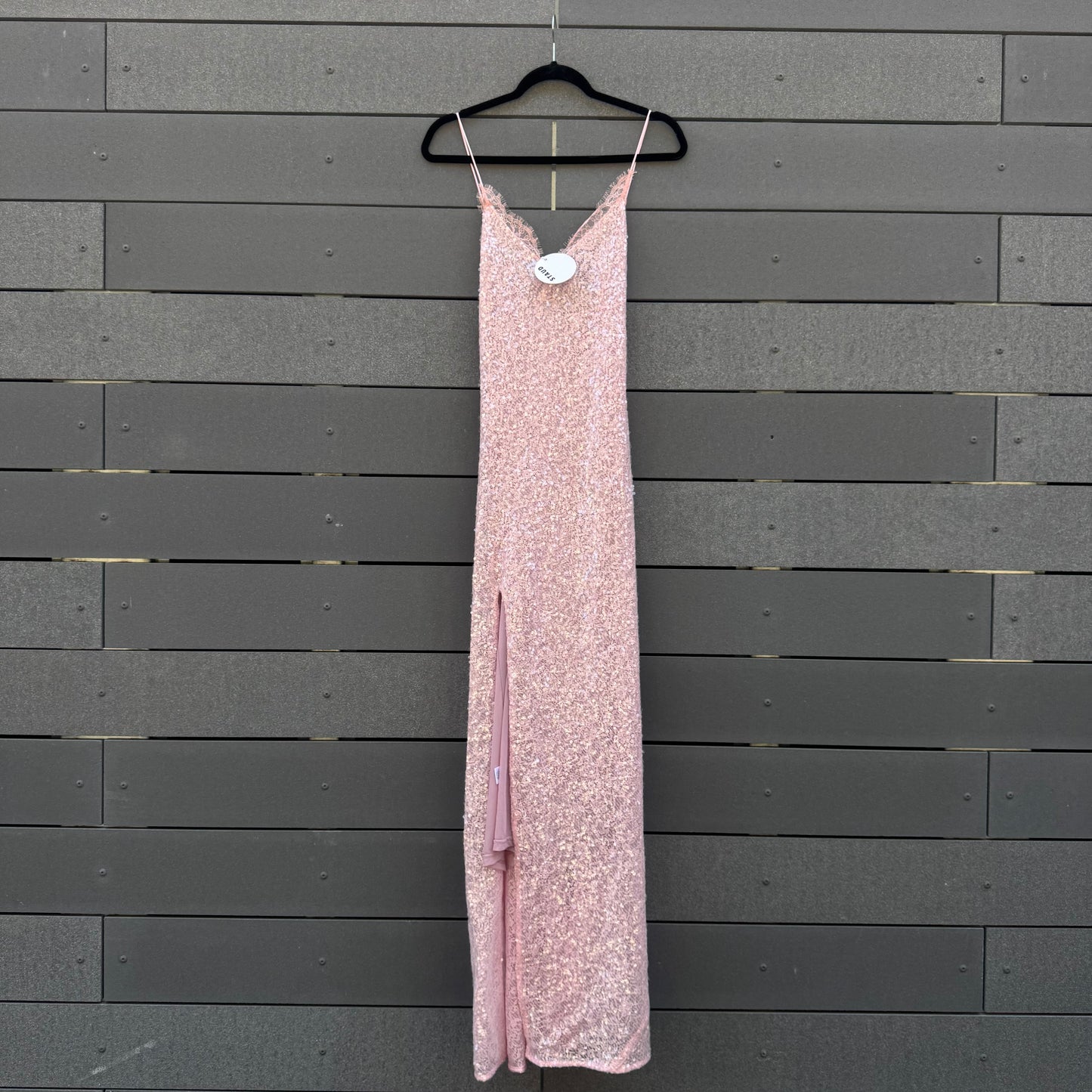 Kezia Lace-Trimmed Sequined Slip Dress