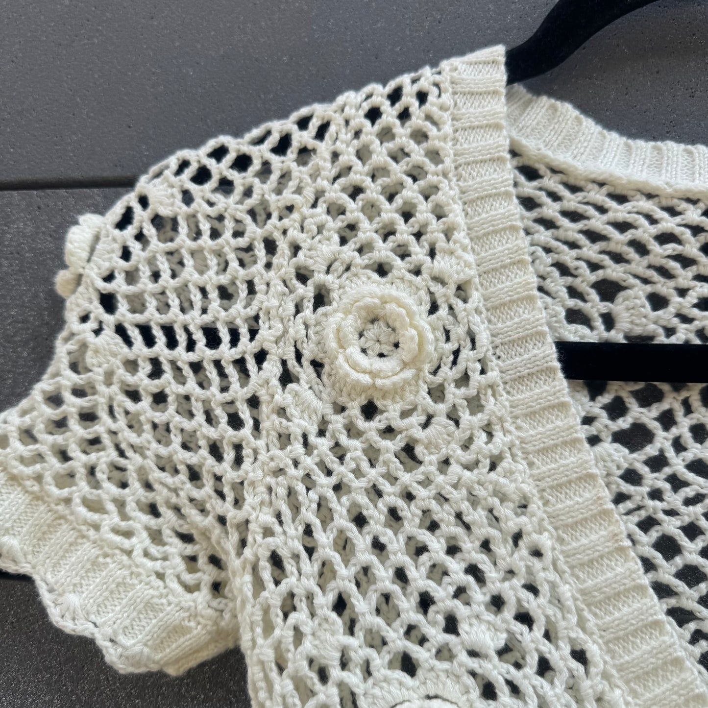 Adaline Crochet Cropped Shirt