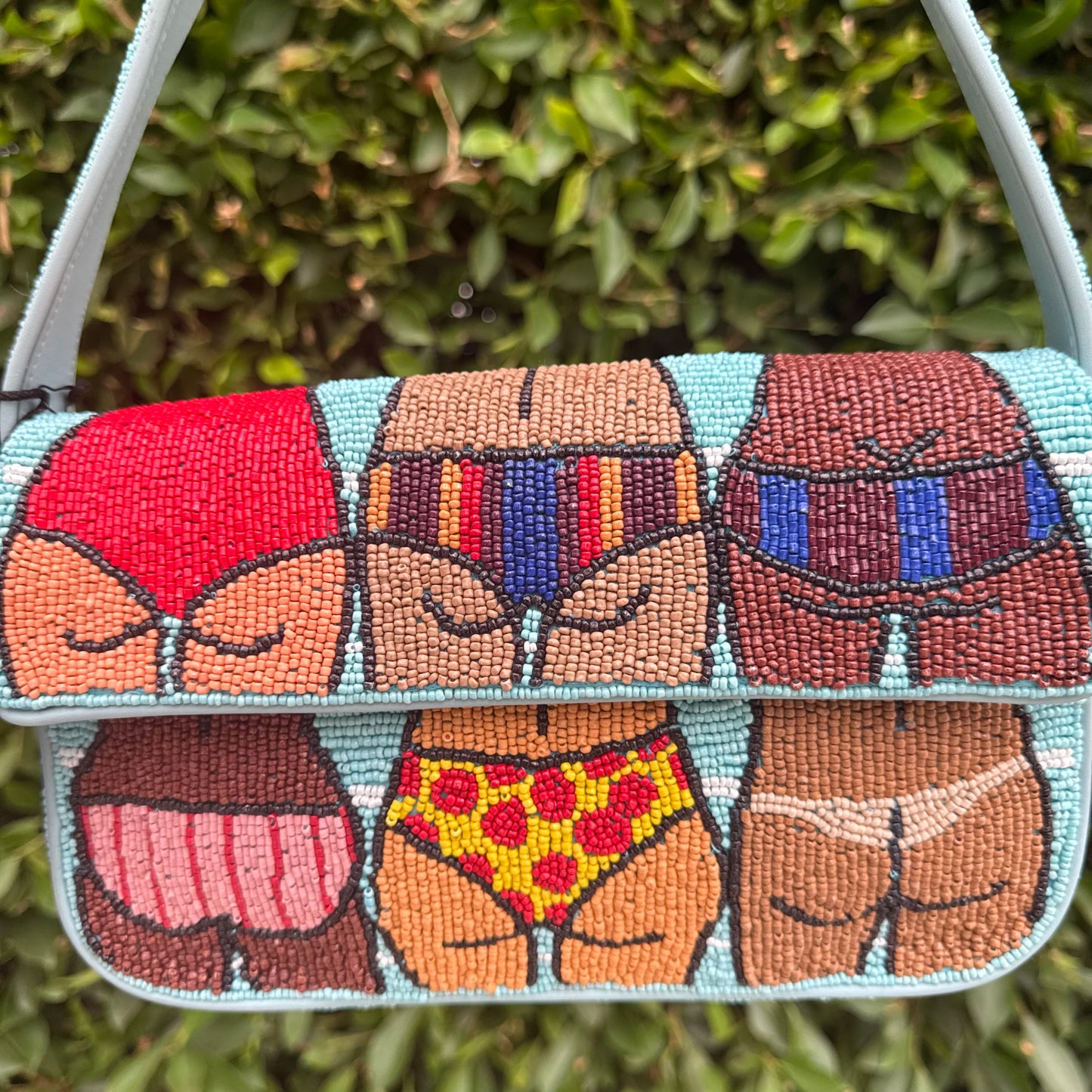 Tommy Beachwear Beaded Shoulder Bag