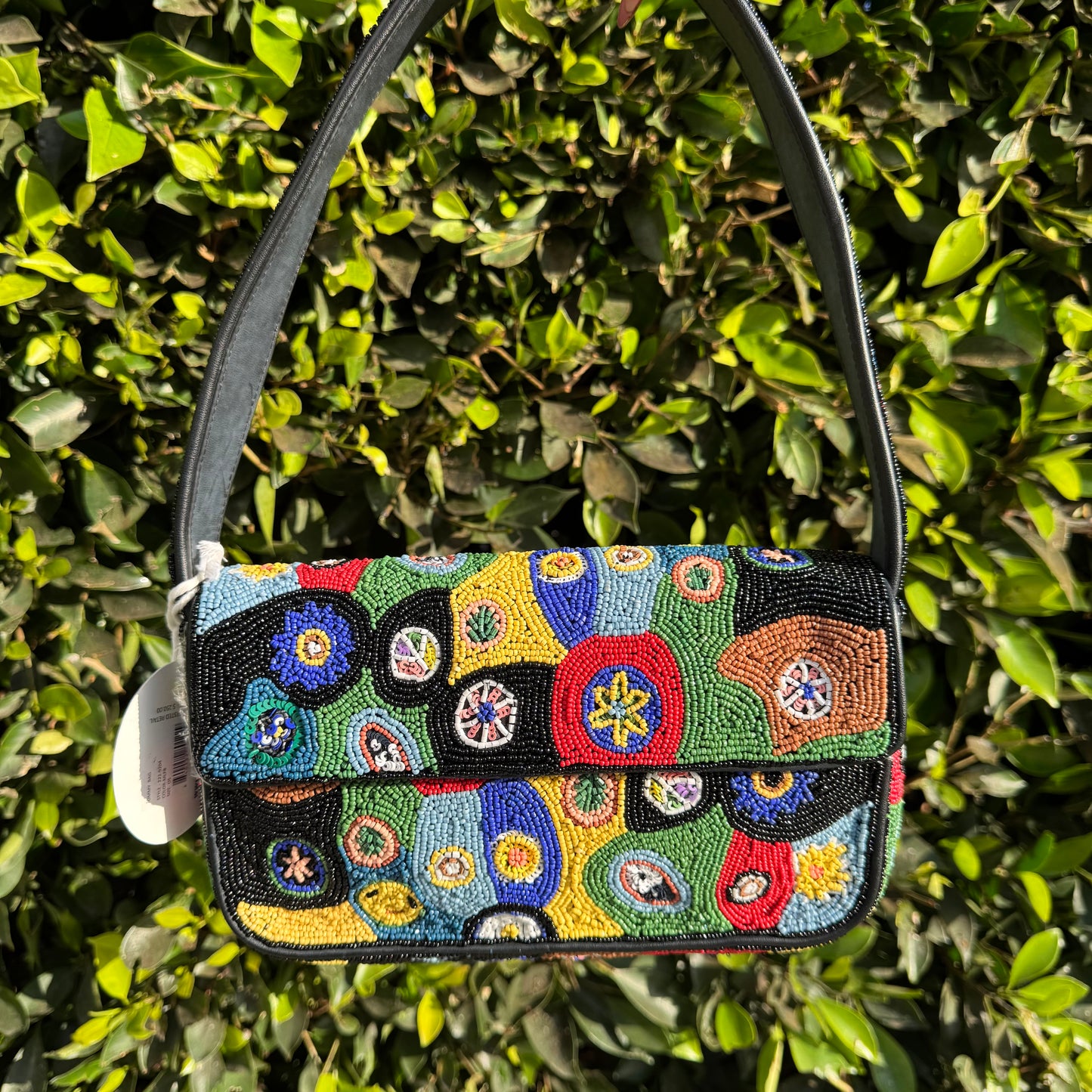 Tommy Beaded Shoulder
Bag In Millefiore Black