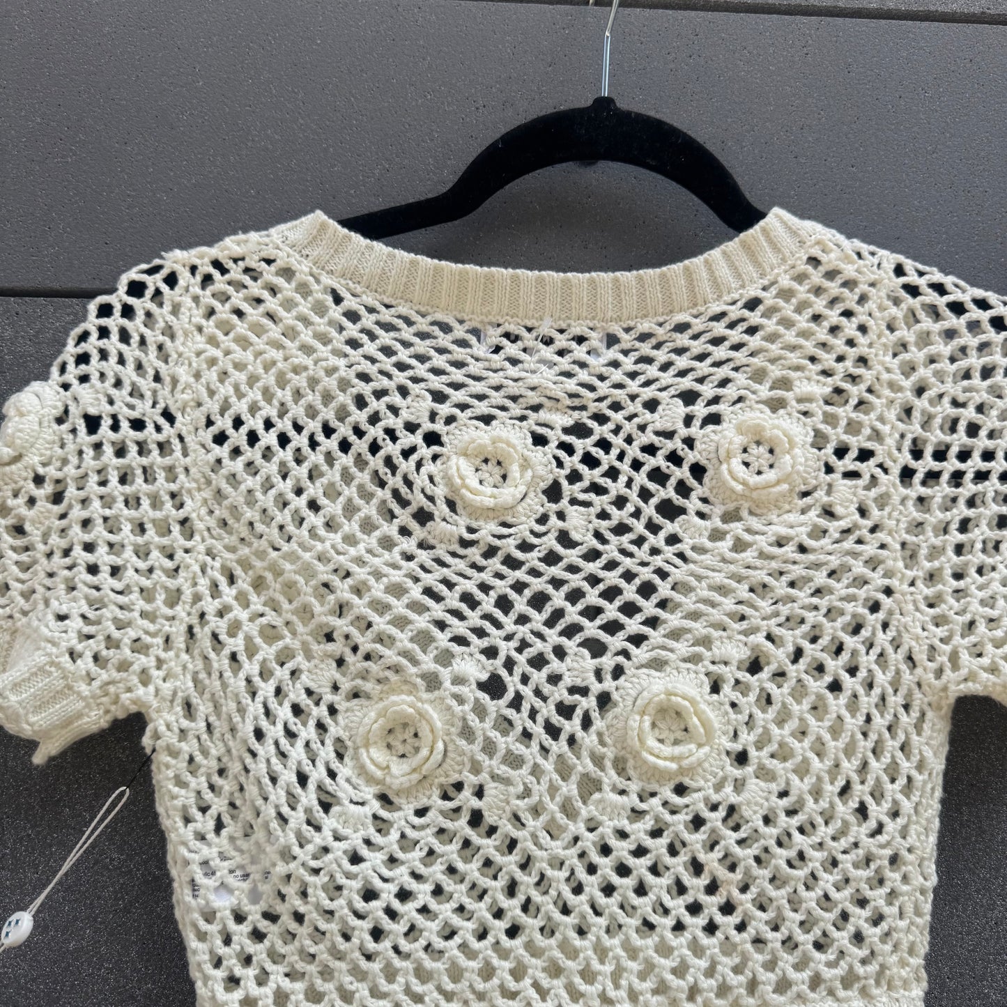 Adaline Crochet Cropped Shirt