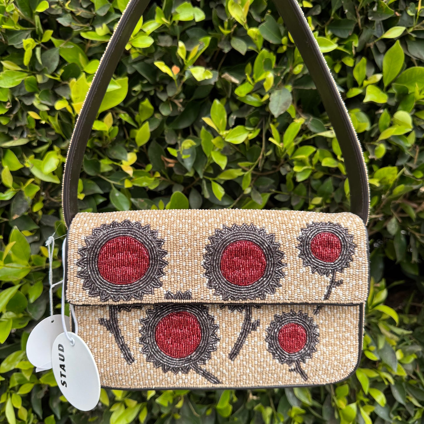 Tommy Beaded Shoulder Bag In Sunflower
