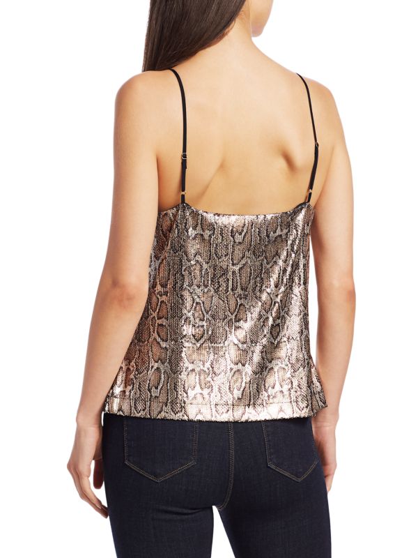 Gabriella Sanke-Print Sequin Tank