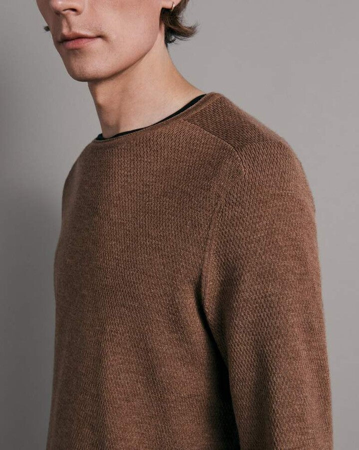 CAMEL COLLIN WOOL CREW