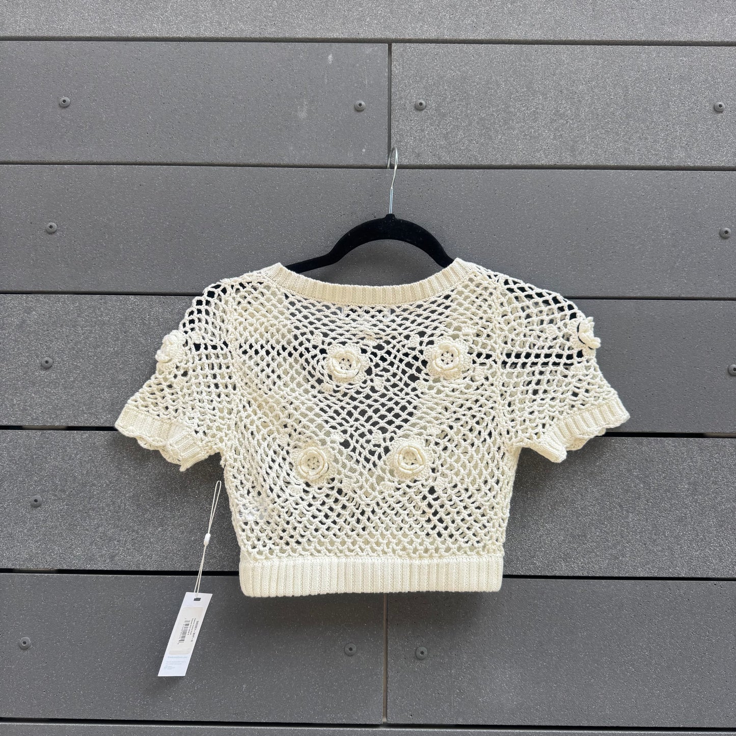 Adaline Crochet Cropped Shirt