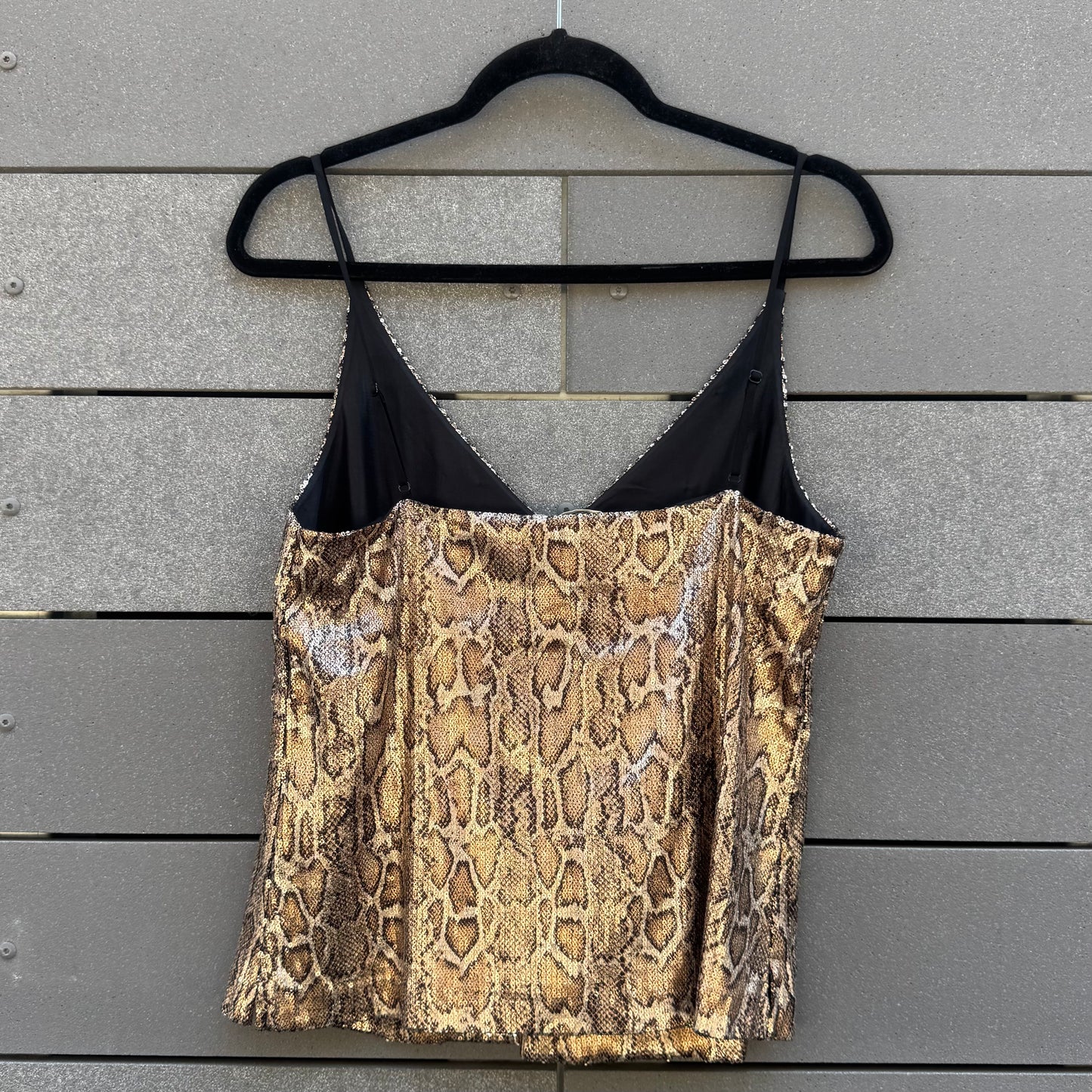 Gabriella Sanke-Print Sequin Tank