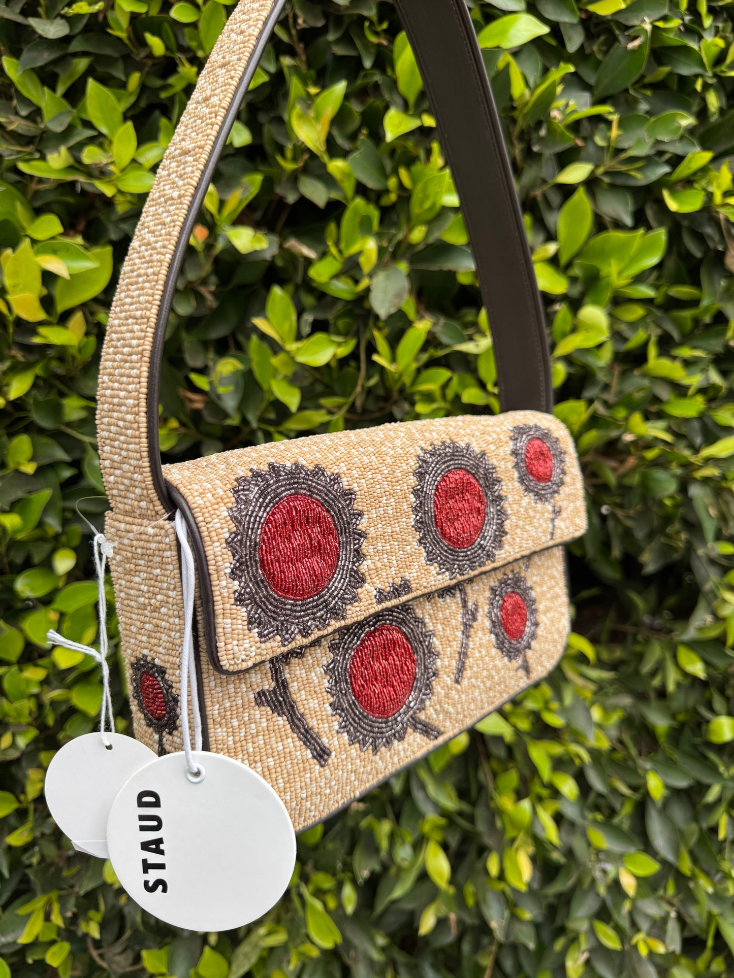 Tommy Beaded Shoulder Bag In Sunflower