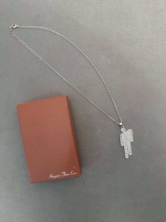Billie Eilish Blohsh Pendant Jeweled Sterling Silver Necklace