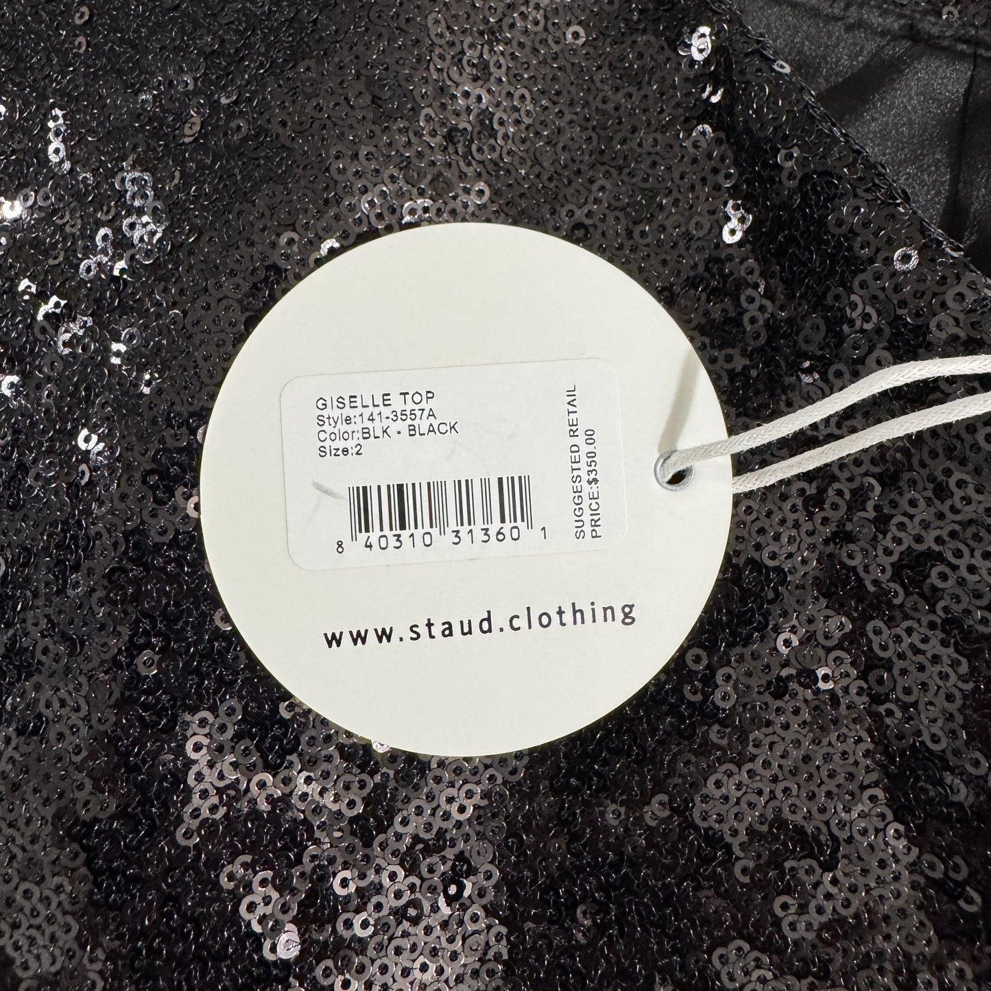 Giselle Sequin-Embellished Bandeau Top