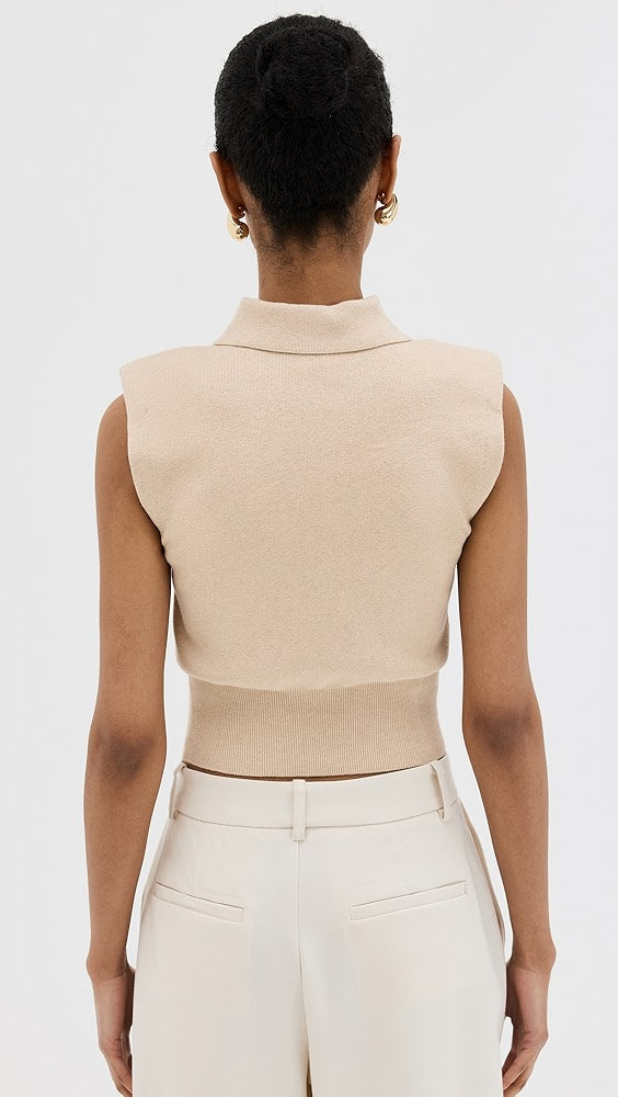 Nola Cotton and Cashmere Sleeveless Sweater