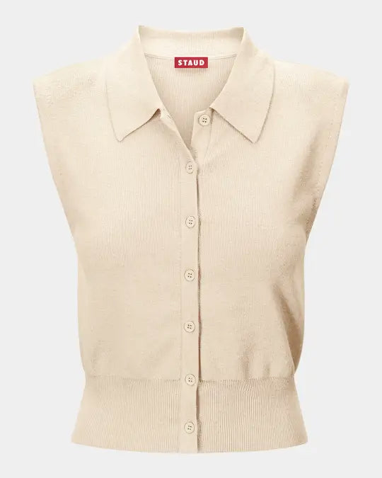 Nola Cotton and Cashmere Sleeveless Sweater