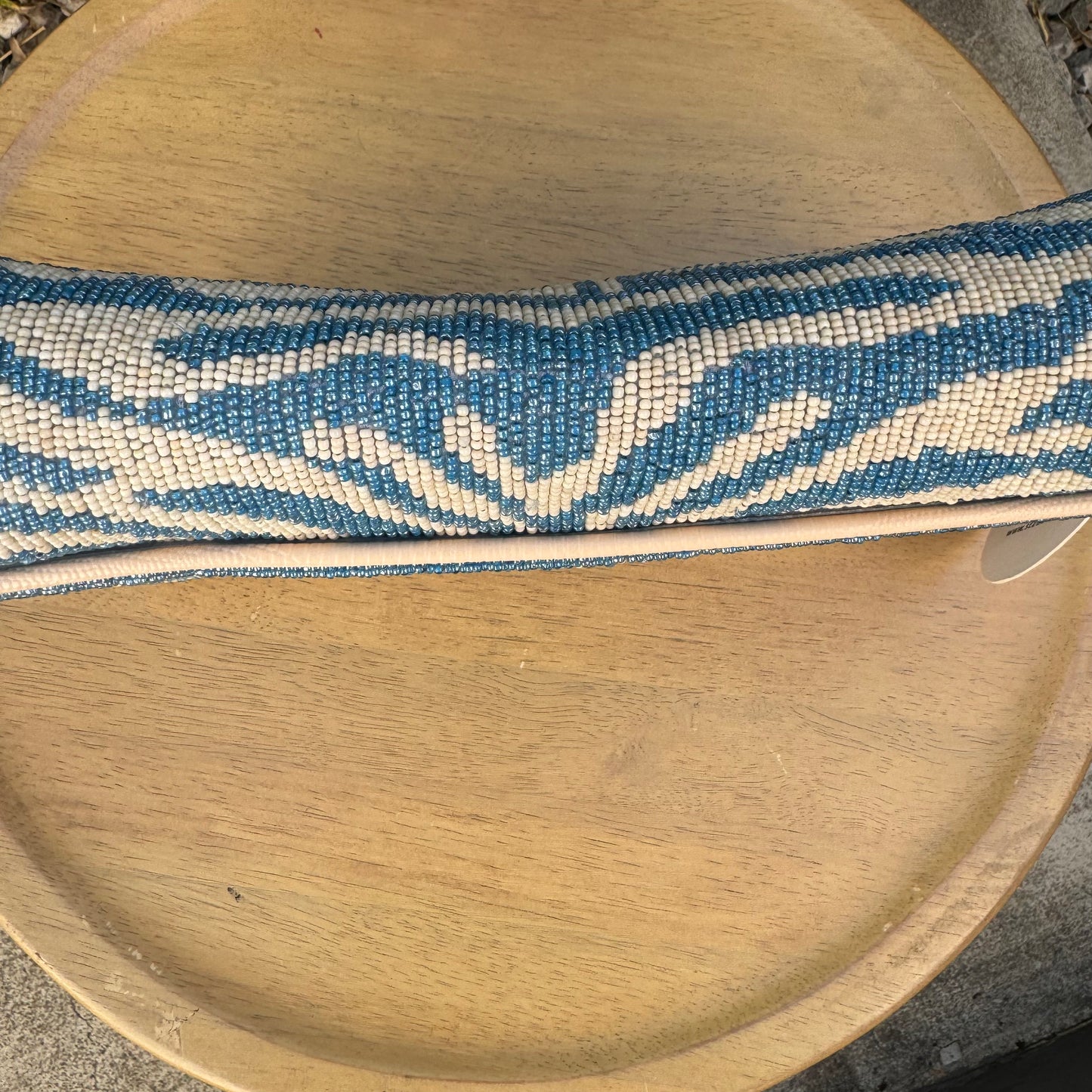 Tommy beaded zebra pattern shoulder bag