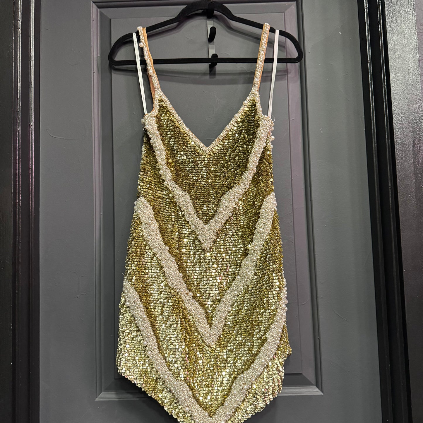 INESSA FEATHER SEQUIN DRESS