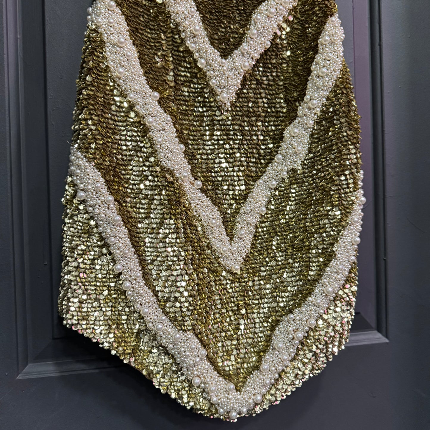 INESSA FEATHER SEQUIN DRESS