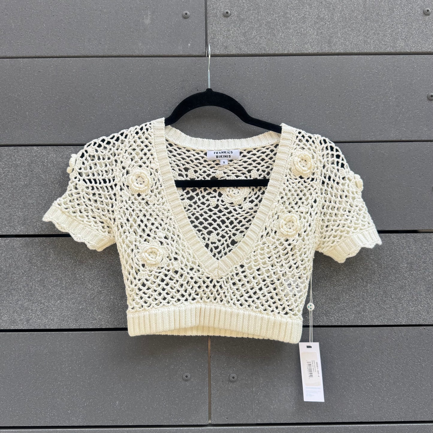 Adaline Crochet Cropped Shirt