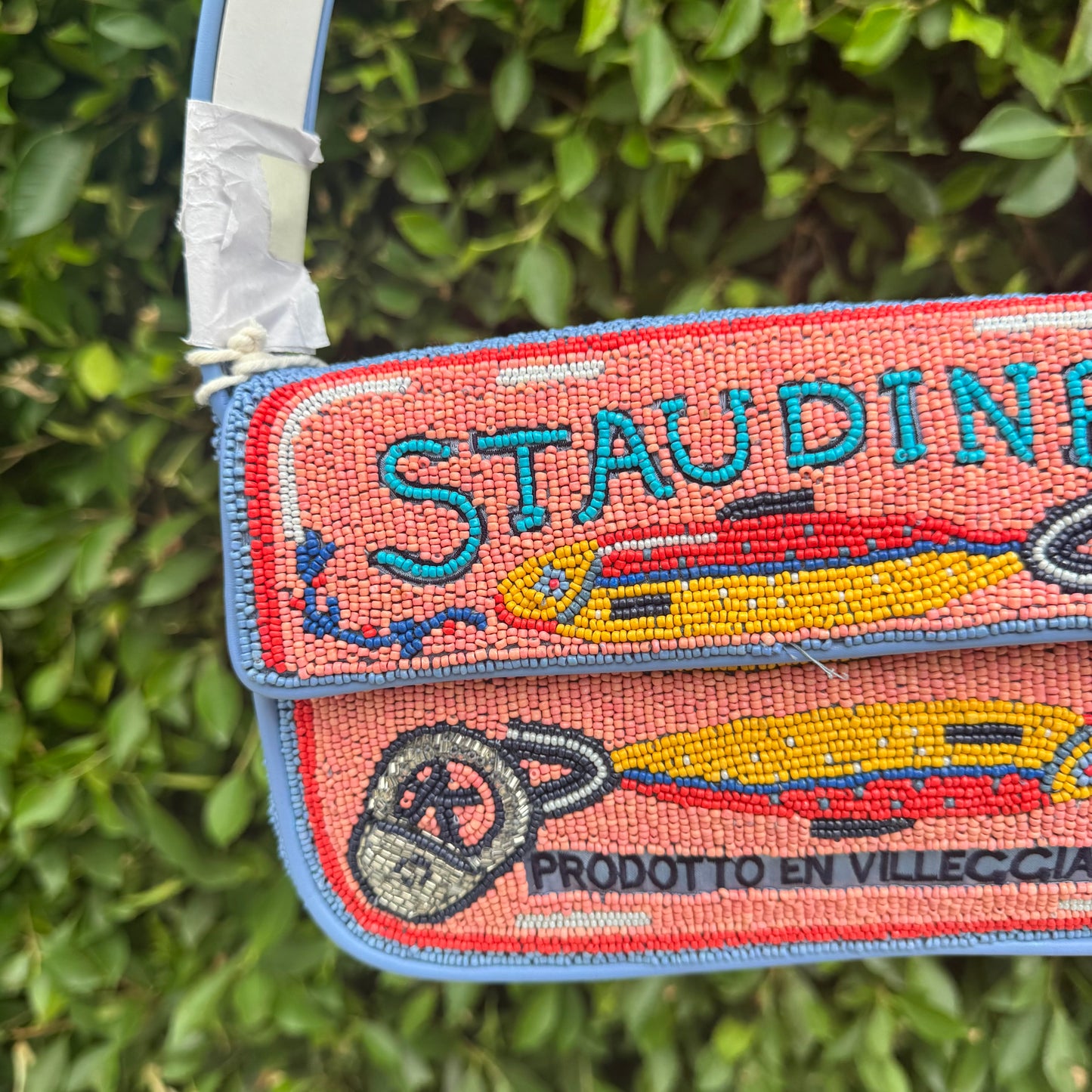 TOMMY BEADED BAG STAUDINES PINK