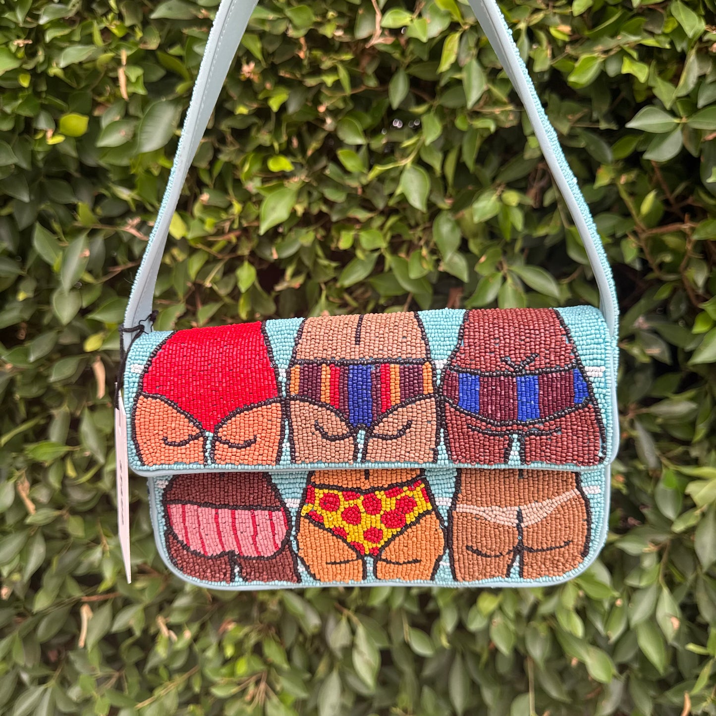 Tommy Beachwear Beaded Shoulder Bag