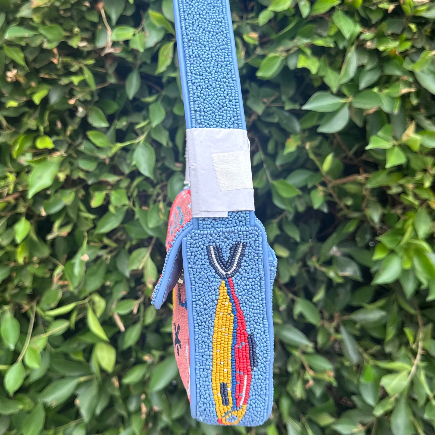 TOMMY BEADED BAG STAUDINES PINK