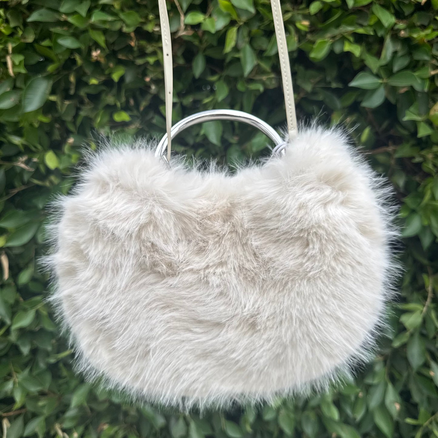Romeo Faux Fur Tote Bag In White