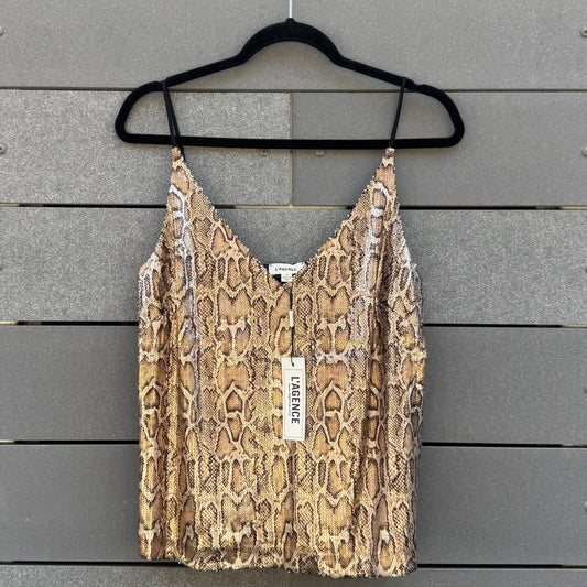 Gabriella Sanke-Print Sequin Tank