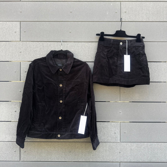 WIDE WALE CORD TRUCKER SET - Jacket & Skirt