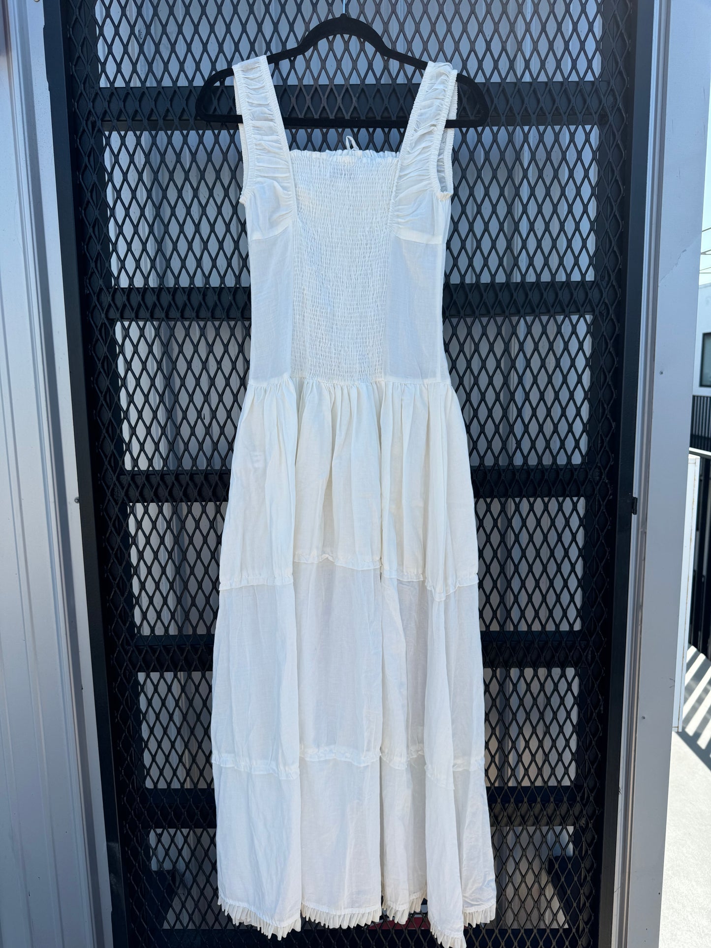 Christabelle Ruffle Maxi Dress in White