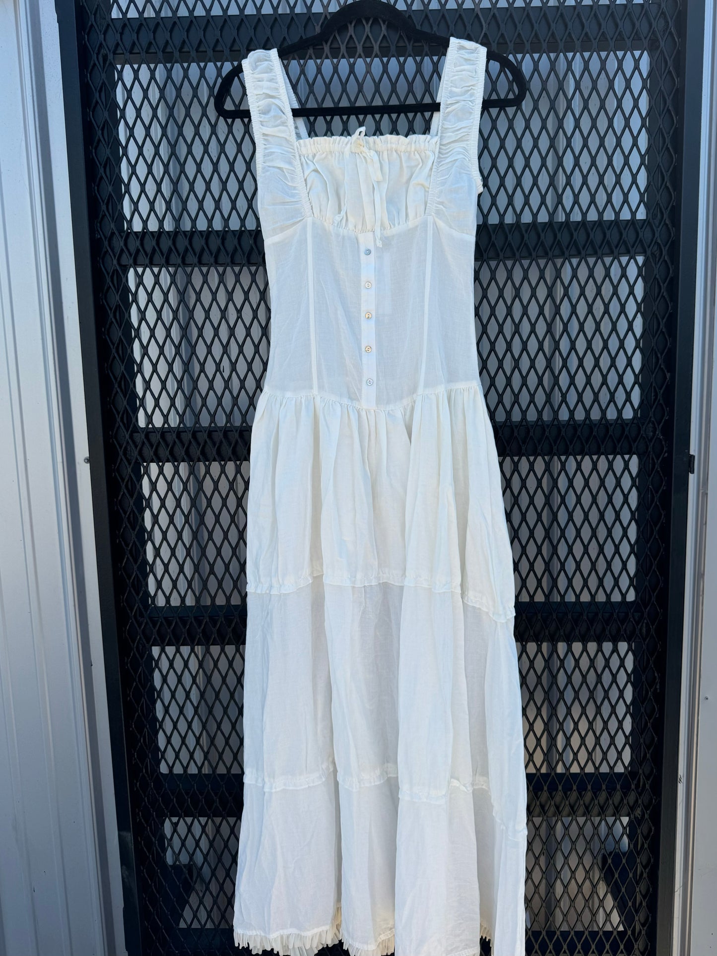 Christabelle Ruffle Maxi Dress in White