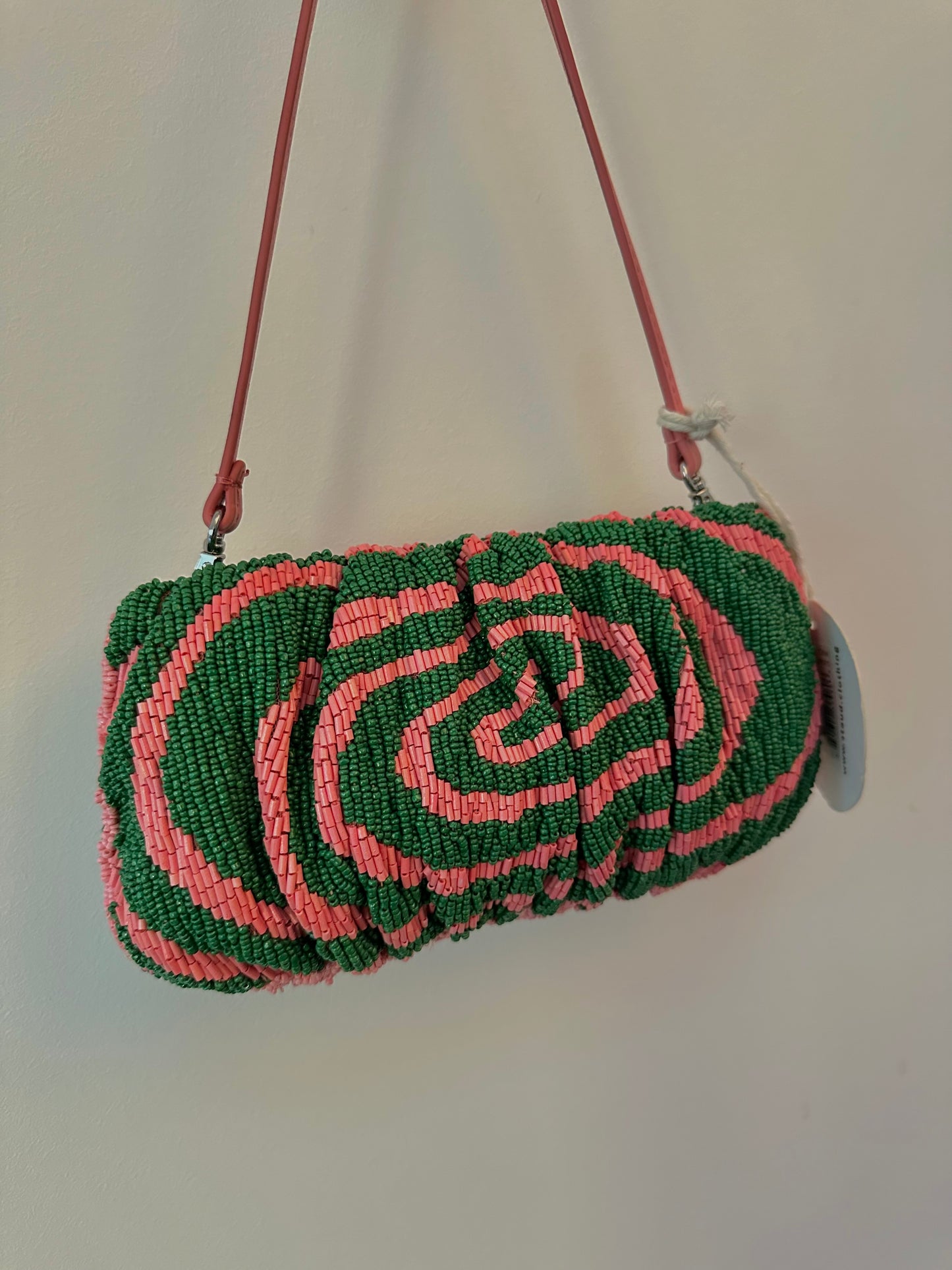 Beaded Bean Bag Emerald Acid Swirl