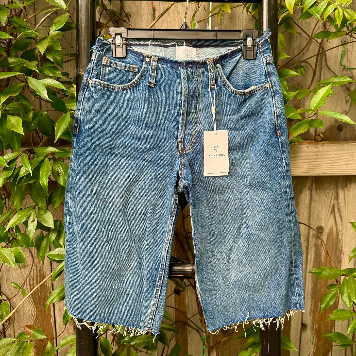 Gavin Wide-Leg Denim Shorts