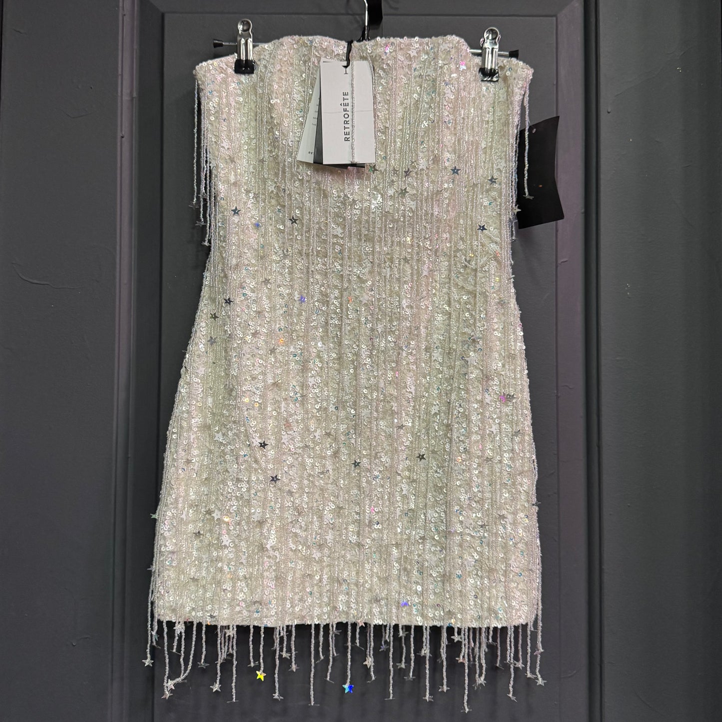 HEATHER SEQUIN STAR FRINGE DRESS